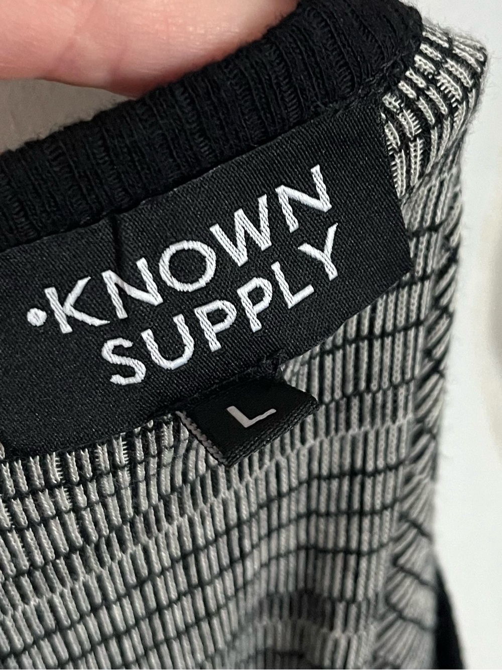 Known Supply • NWT Vermont Jacquard Black & White Knit Midi Slip Dress - Picture 8 of 8